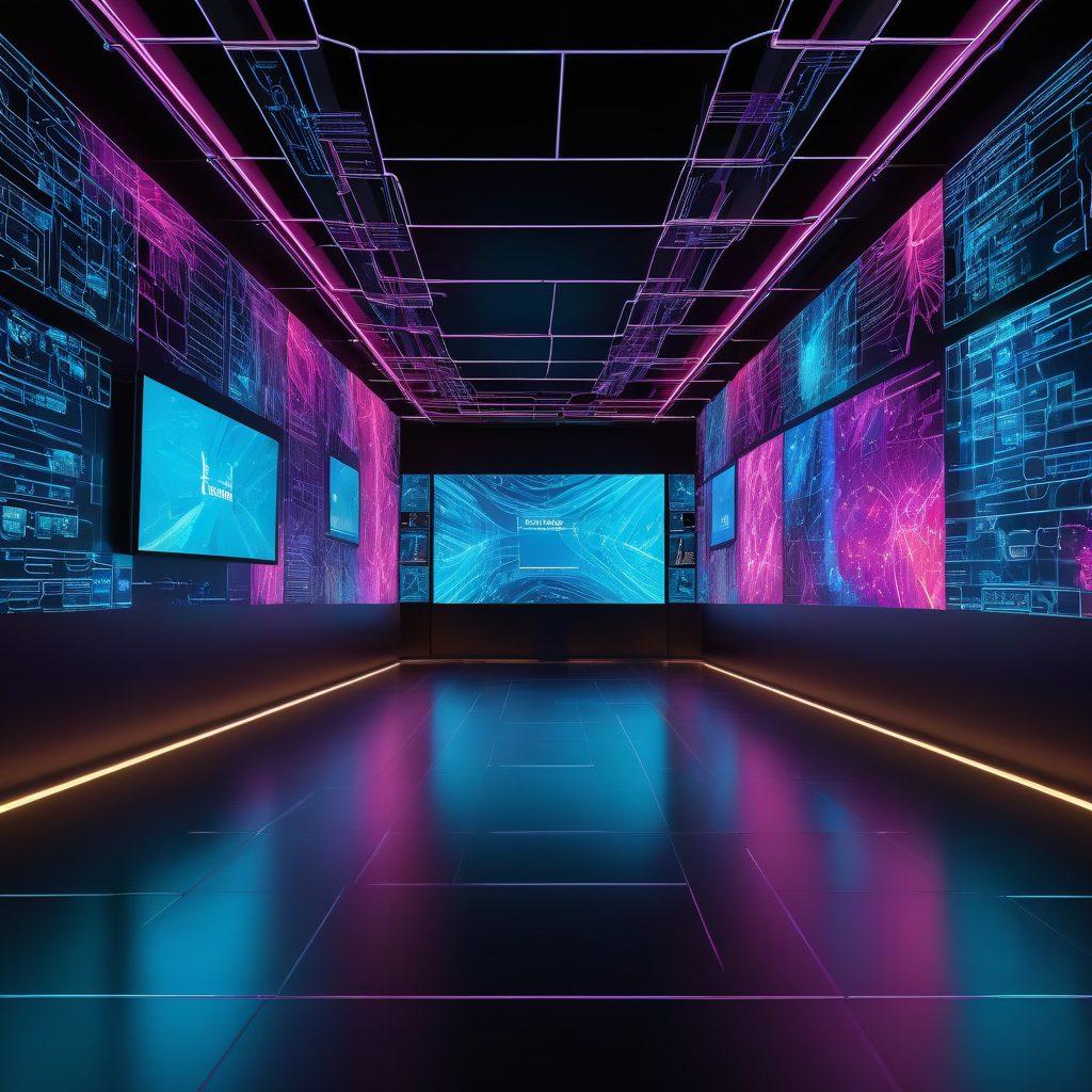 A futuristic digital landscape showing interlocking digital ID cards glowing with unique patterns, connecting in a web-like structure over a vast cyber network. The background features holographic screens displaying various forms of online interaction and authentication processes. super-realistic. vibrant colors. 3D.